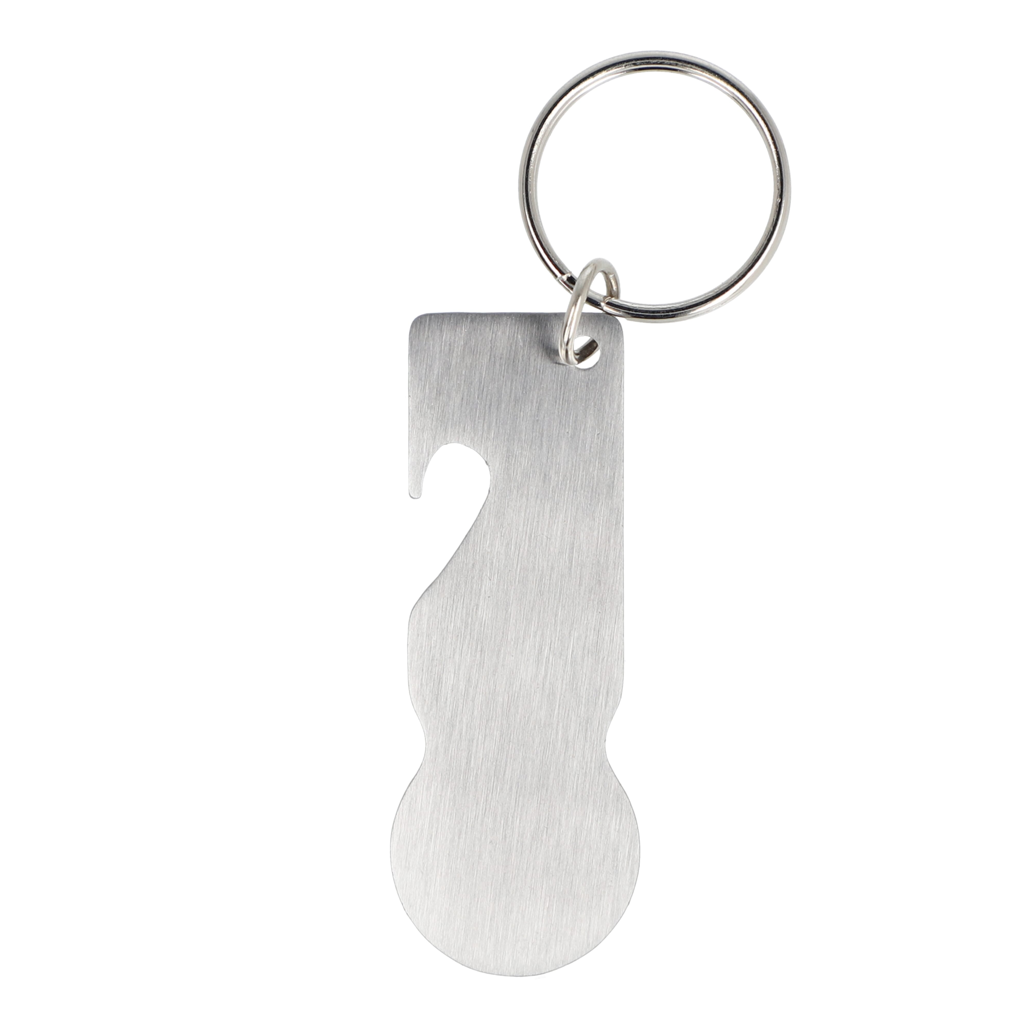 Edelstahl Schlüsselanhänger mit Einkaufswagenlöser