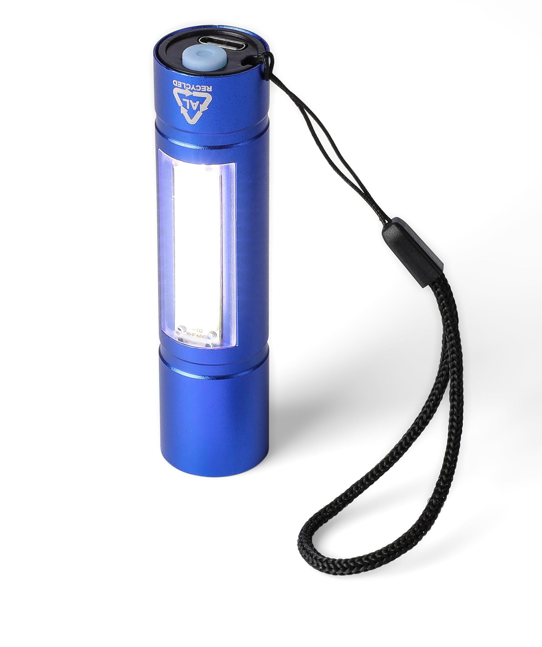 Taschenlampe aus recyceltem Aluminium COB Sami