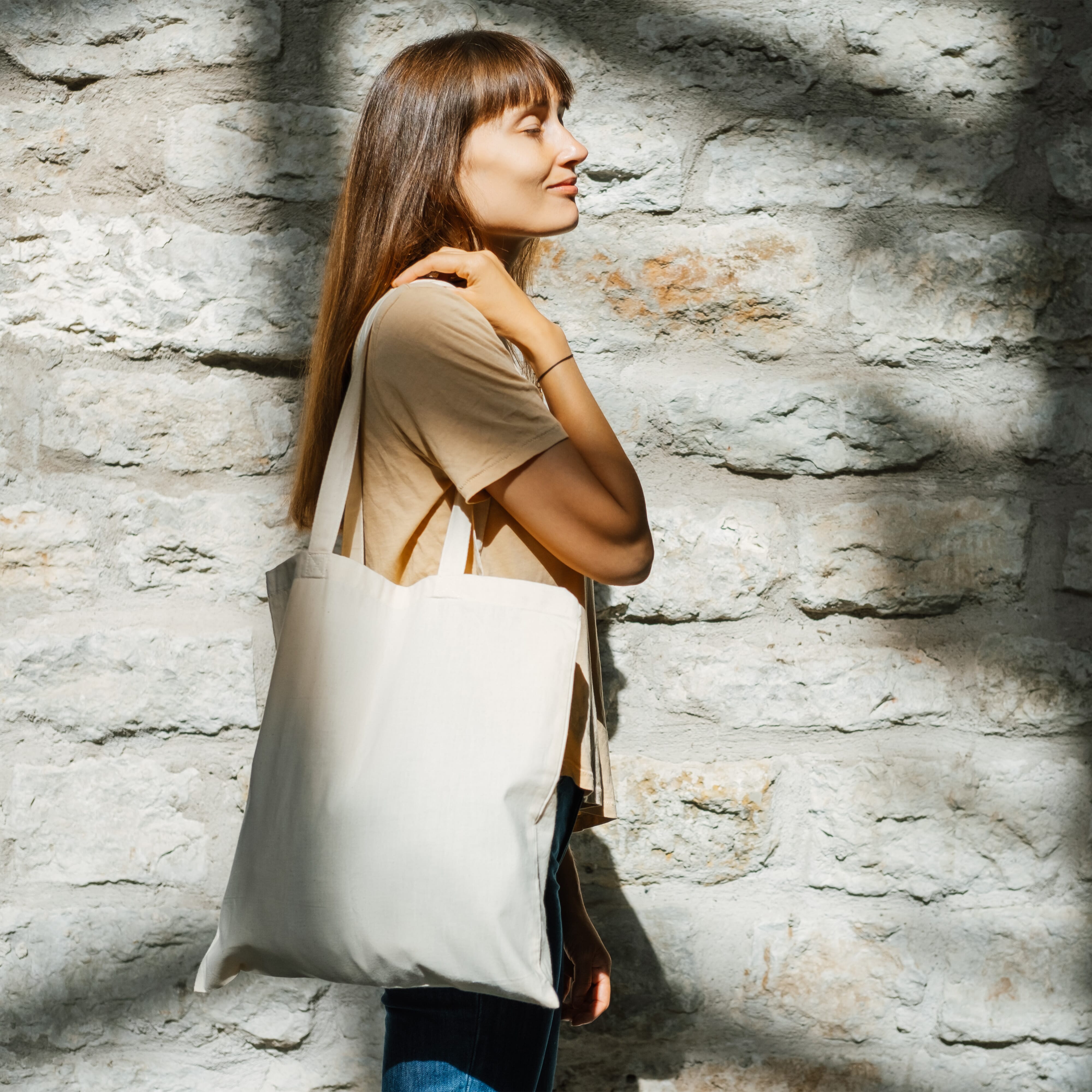 Umhängetasche Baumwolle OEKO-TEX® 140g / m² 38 x 42cm