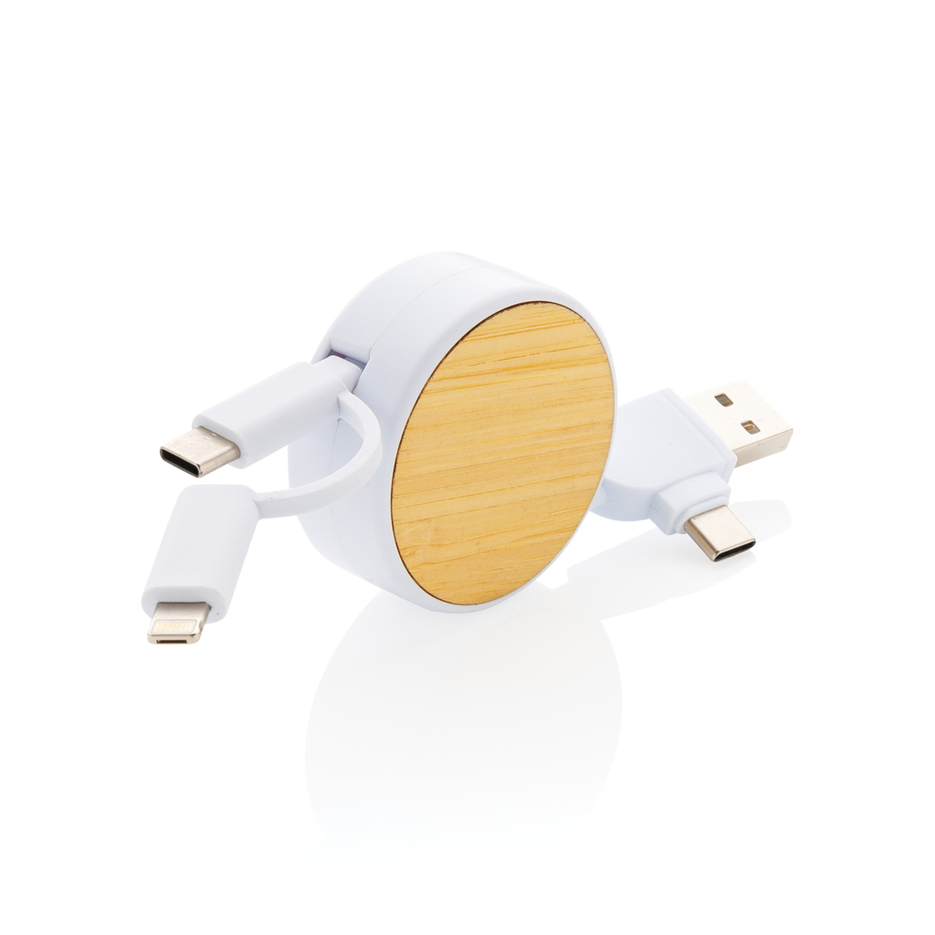 Ontario ausziehb. 4-in-1 Kabel aus RCS recyceltem Kunststoff