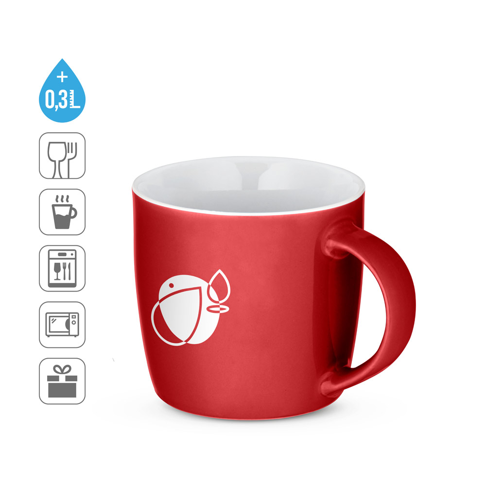 COMANDER Keramikbecher mit glänzender Oberfläche, 370 ml