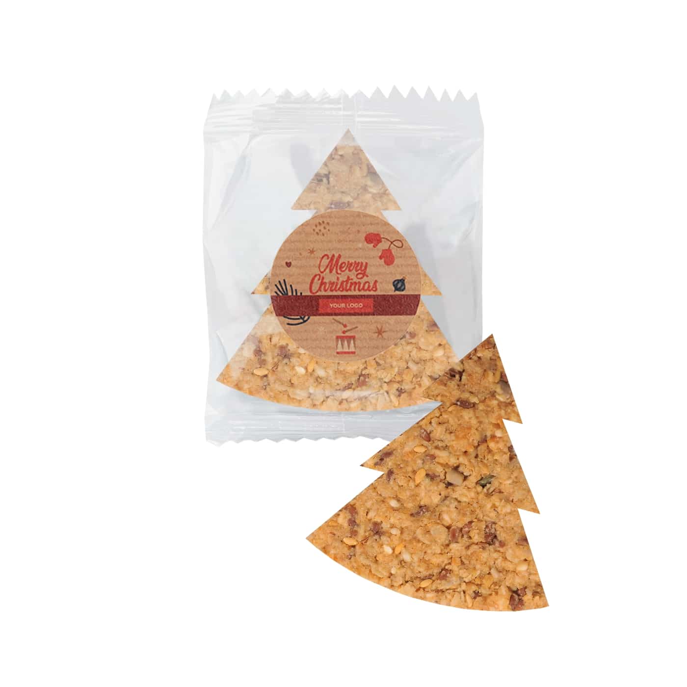 Müsliriegel in Weihnachtsbaumform