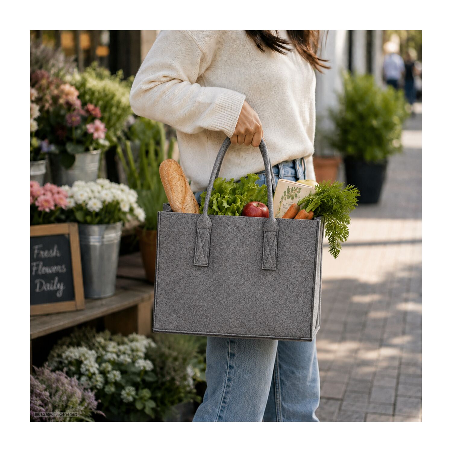 Geschenkset / Präsenteset: Gemütliche Filztasche