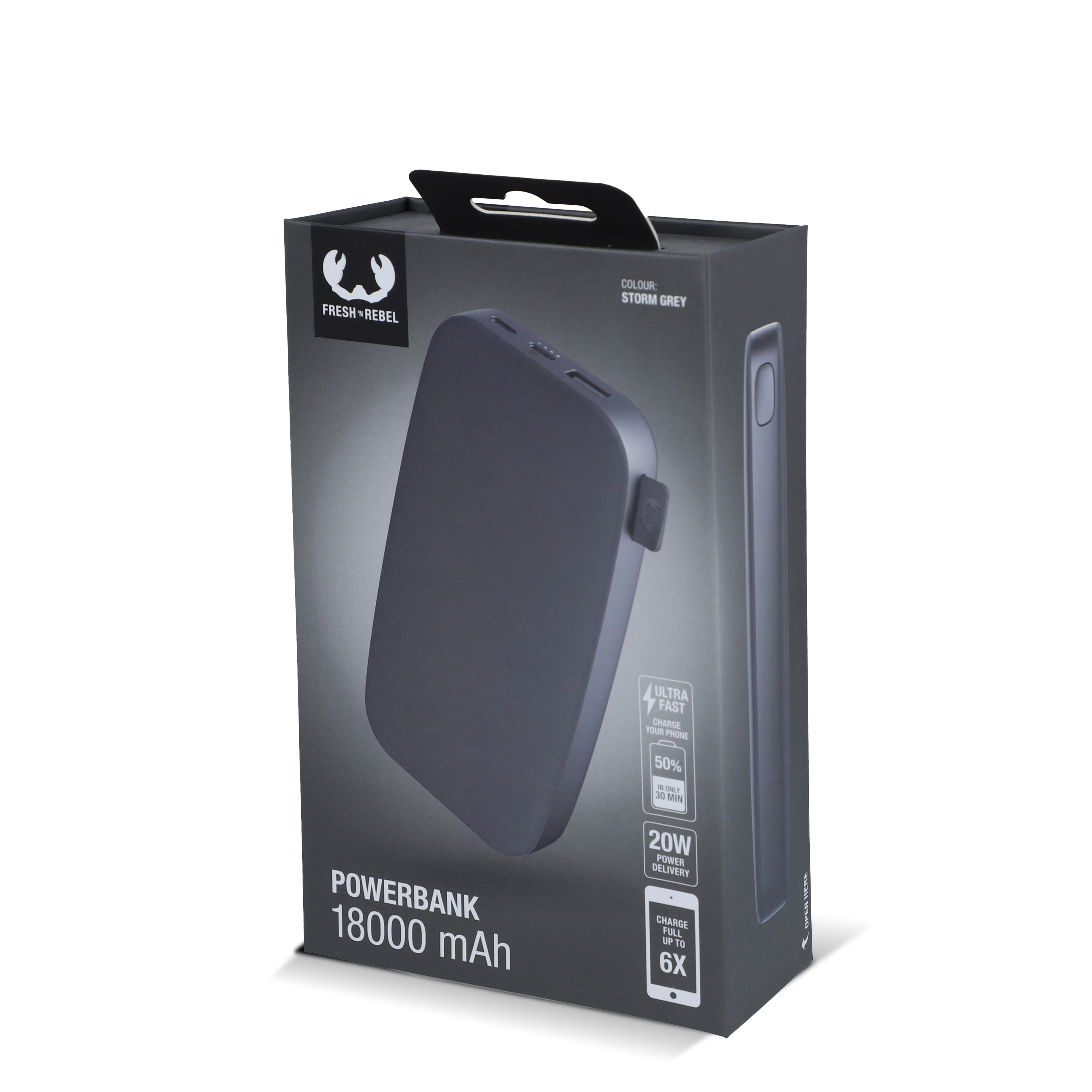 Fresh 'n Rebel Powerbank 18000mAh USB-C Fast Charging 20W