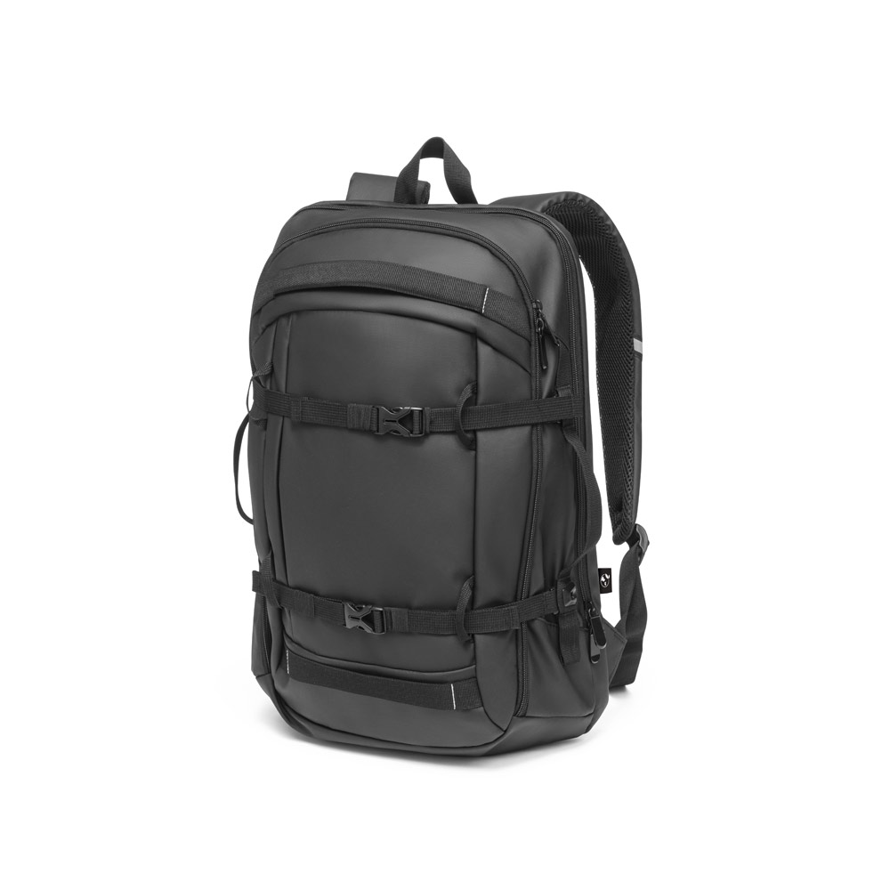 KAMPALA Laptop-Rucksack aus 900D hochdichtem recyceltem Polyester mit wasserdichter Beschichtung und 210D Futter aus recyceltem Polyester 17.3"