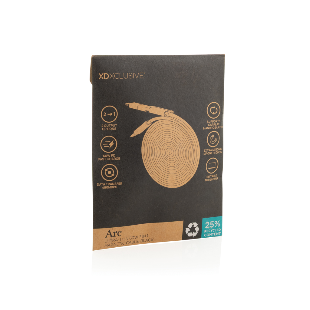 Arc ultradünnes 60W 2-in-1 Magnetkabel