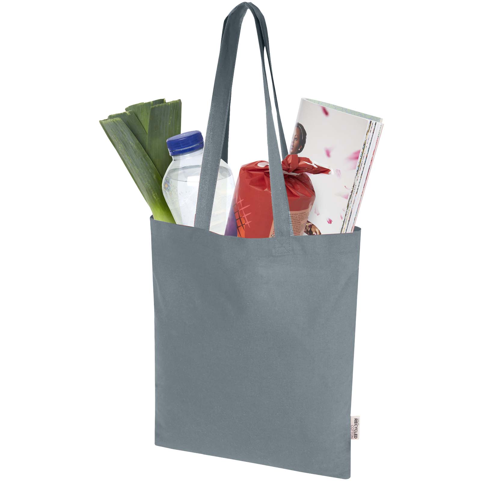 Madras Blend 140 g / m² Tragetasche aus GRS-recycelter Baumwolle 7L