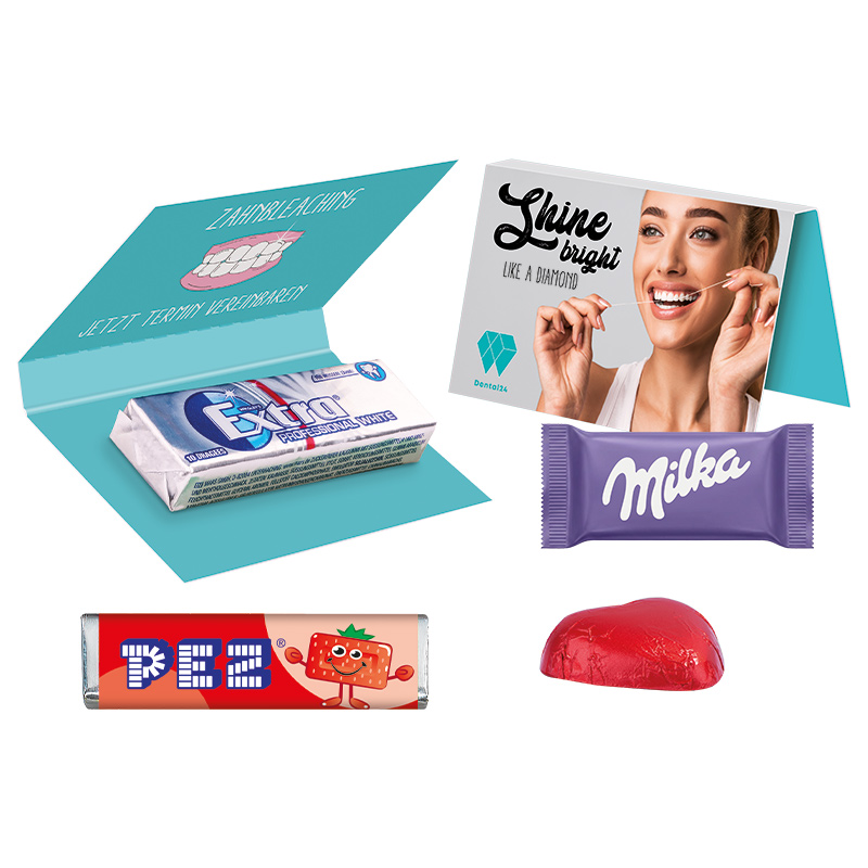 Werbekarte Visitenkartenformat Milka Täfelchen