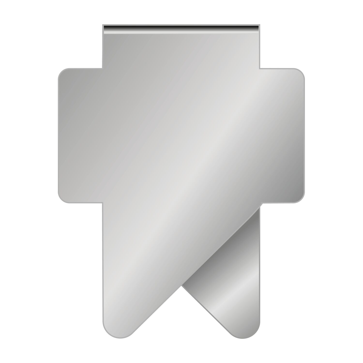 ROMINOX® Mehrweg-Büroklammer X Clip Variante C, idealer Mailingartikel für Dokumente, bis zu 12 Seiten Klemmkraft