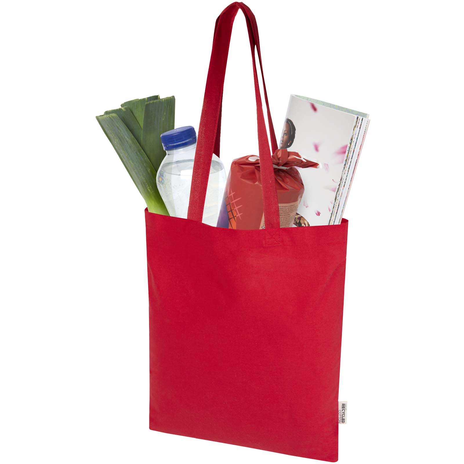 Madras Blend 140 g / m² Tragetasche aus GRS-recycelter Baumwolle 7L