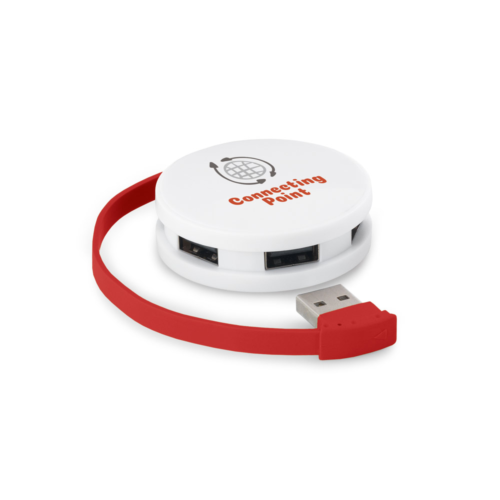 GARDNER HUB mit Kabel und 4 USB-A-Anschlüssen aus ABS