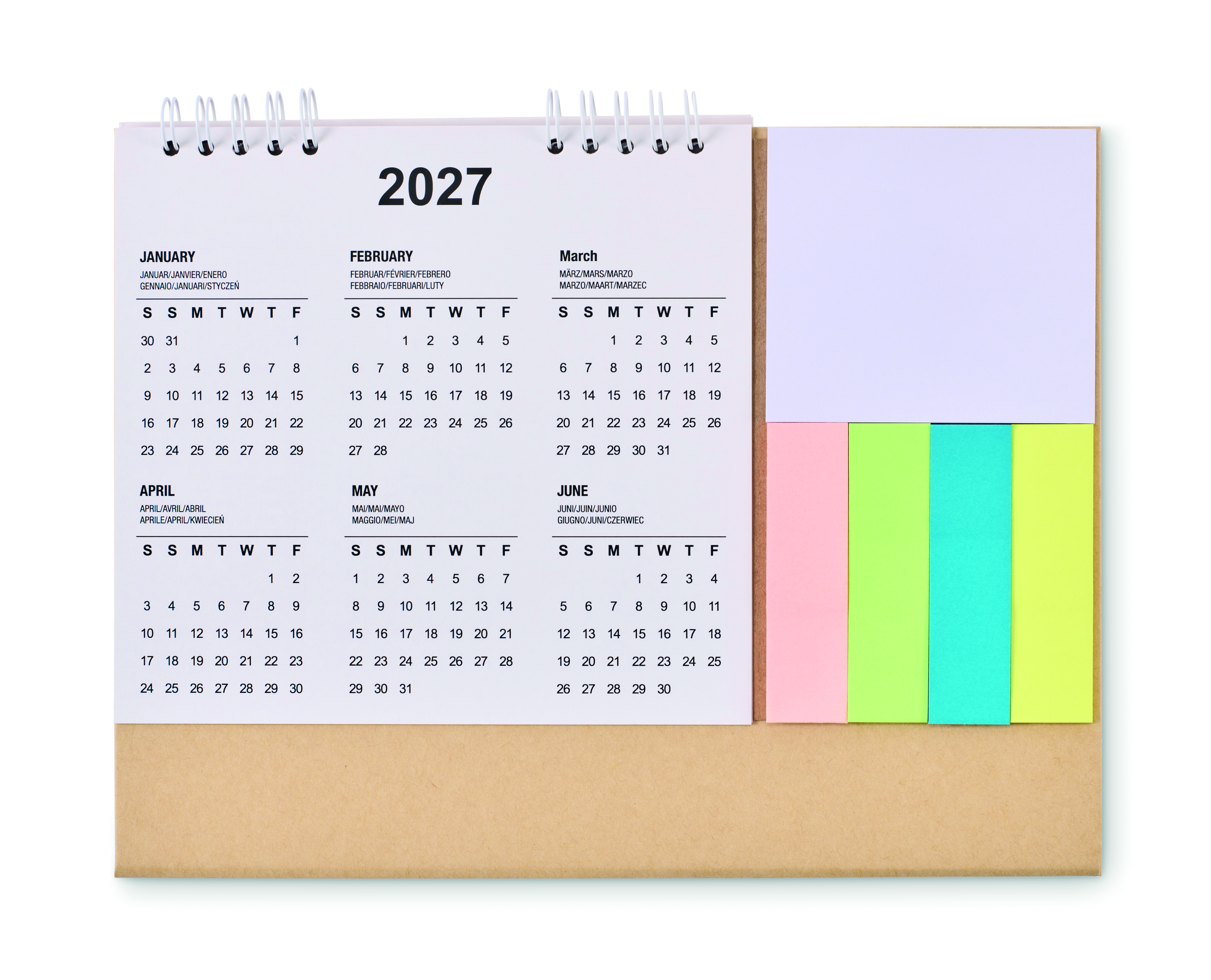Tischkalender mit Memoblock CALENDOO