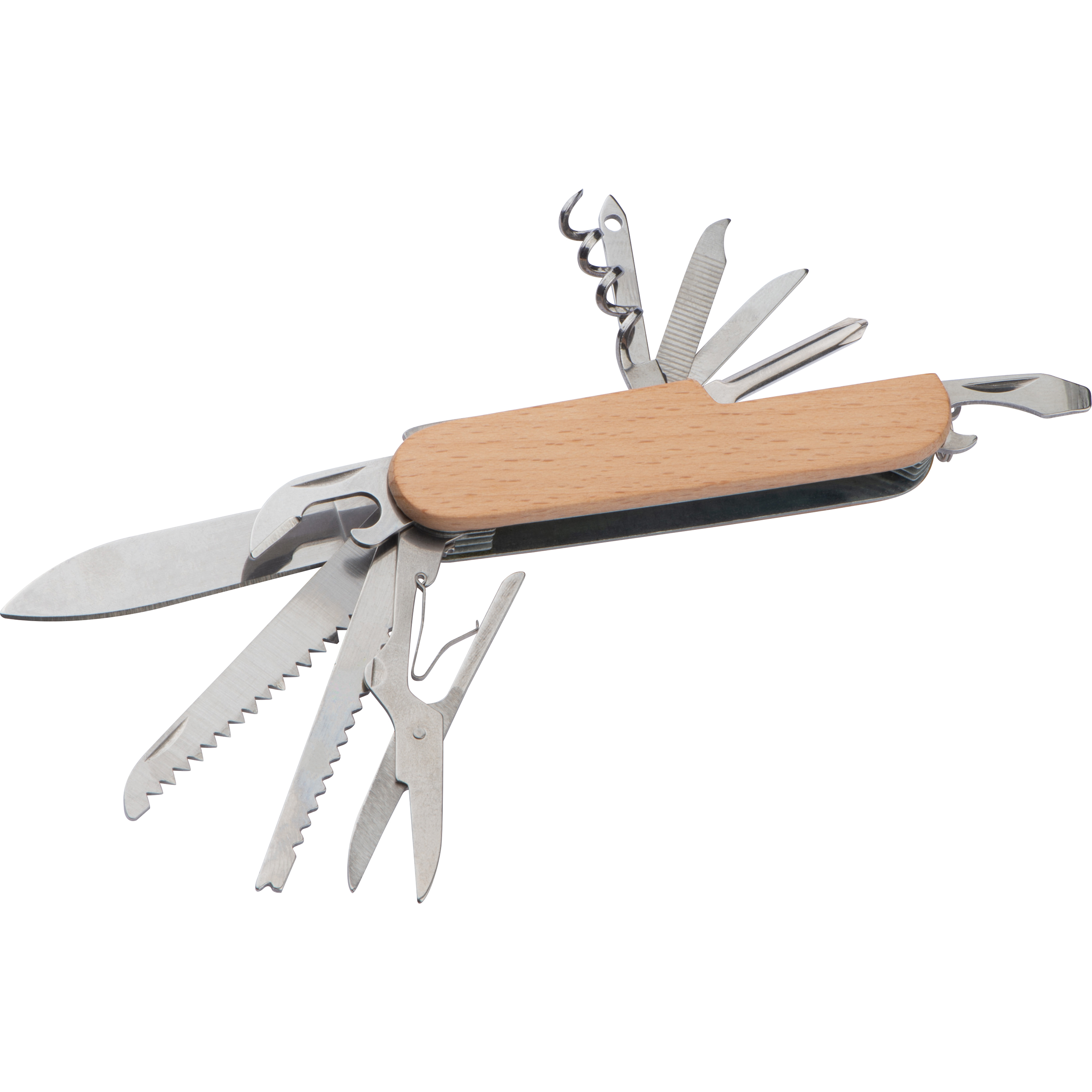 Taschenmesser aus Edelstahl mit Holzummantelung Taschenmesser aus Edelstahl mit Holzummantelung