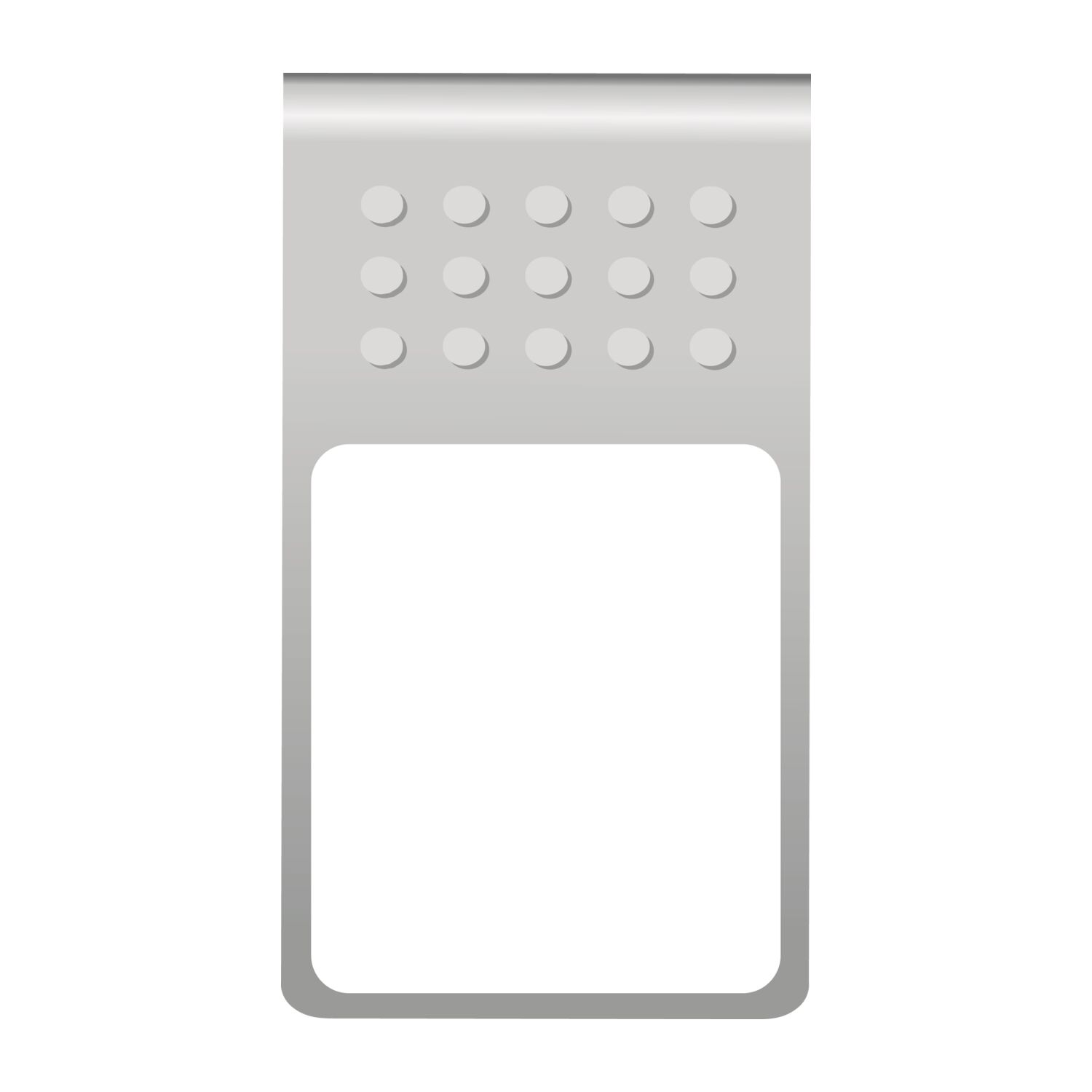 ROMINOX® Mehrweg-Büroklammer Straight Clip mit Noppen, idealer Mailingartikel für Dokumente, bis zu 18 Seiten Klemmkraft