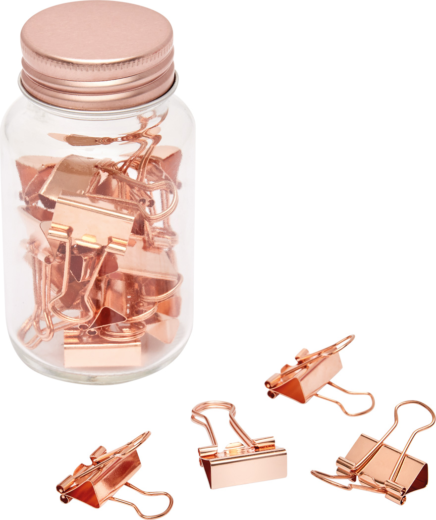 Dokumentenklammer im Glas COPPER CLAMP