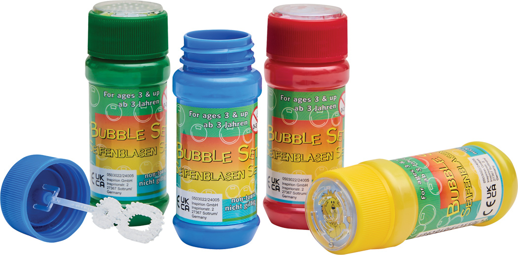 Seifenblasen AIR BUBBLE, 4 sortierte Farben, Preis pro Stück Seifenblasen AIR BUBBLE, 4 sortierte Farben, Preis pro Stück