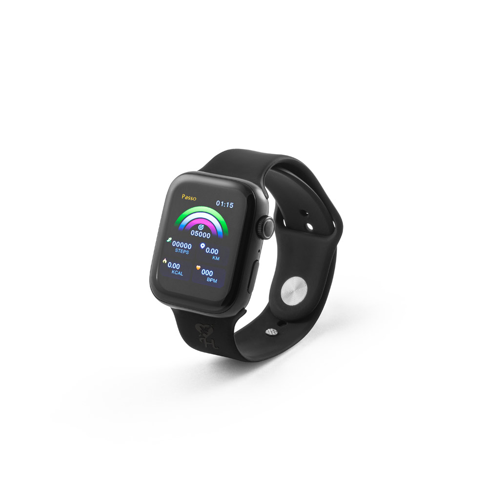 WILES Smartwatch mit 1,85"-Bildschirm, IPX4, 3 Tage Akkulaufzeit und Silikonarmband