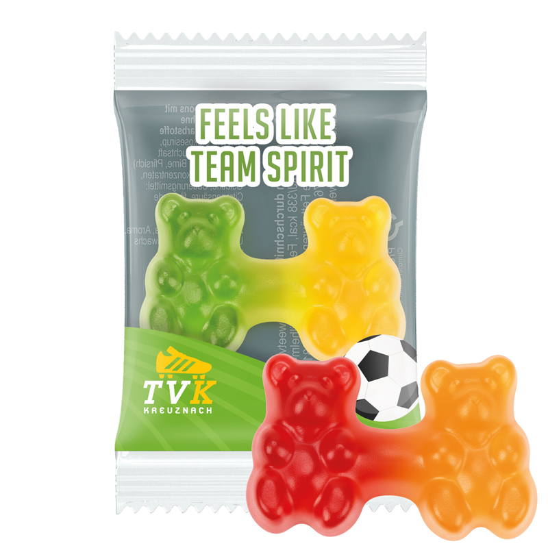 Trolli Team Gummibärchen Premium, transparente kompostierbare Folie