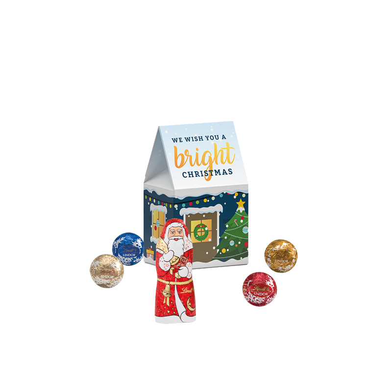 Standbodenbox, Lindt Minikugeln und Weihnachtsmann