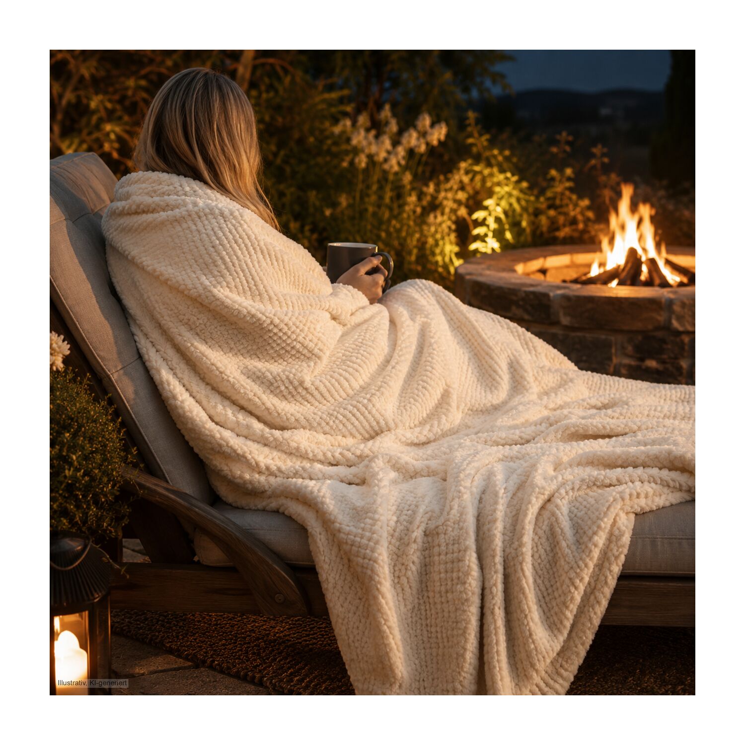 XXL Decke Feel beige - 220 x 240 cm, 275 g / m²