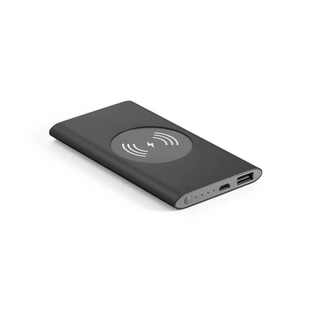 CASSINI Powerbank 4.000 mAh mit 5W wireless Ladegerät aus Recyceltes Aluminium (100 % rAL)