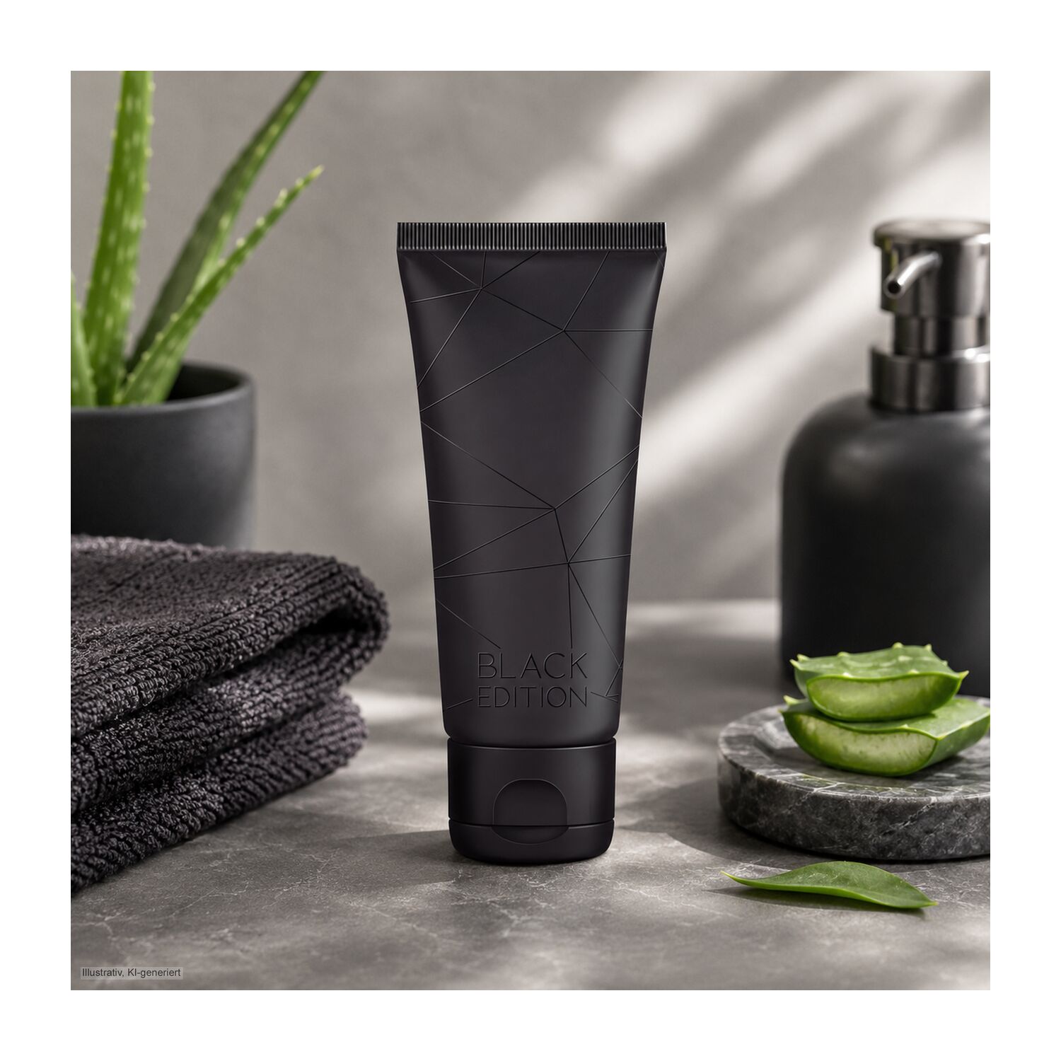 Pflegetube Black Edition - 75 ml Hand- & Nagelcreme ALOE VERA SENSITIV