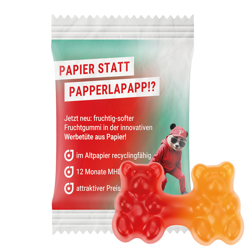 Trolli Team Gummibärchen Premium, weißes recyclingfähiges PapierPlus Pro
