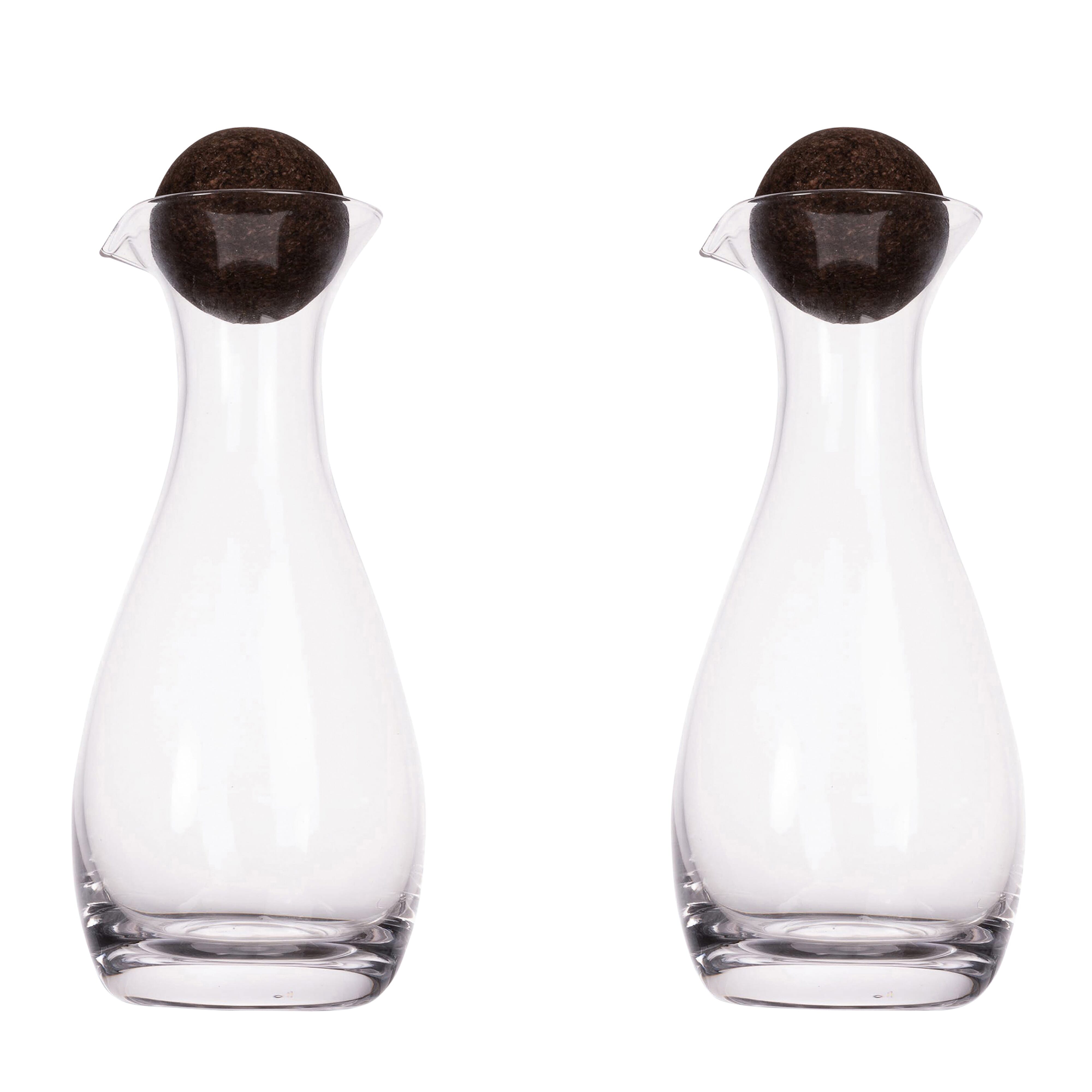 Sagaform Nature Öl- / Essigkaraffen mit Korkstopfen 2-tlg. 300ml