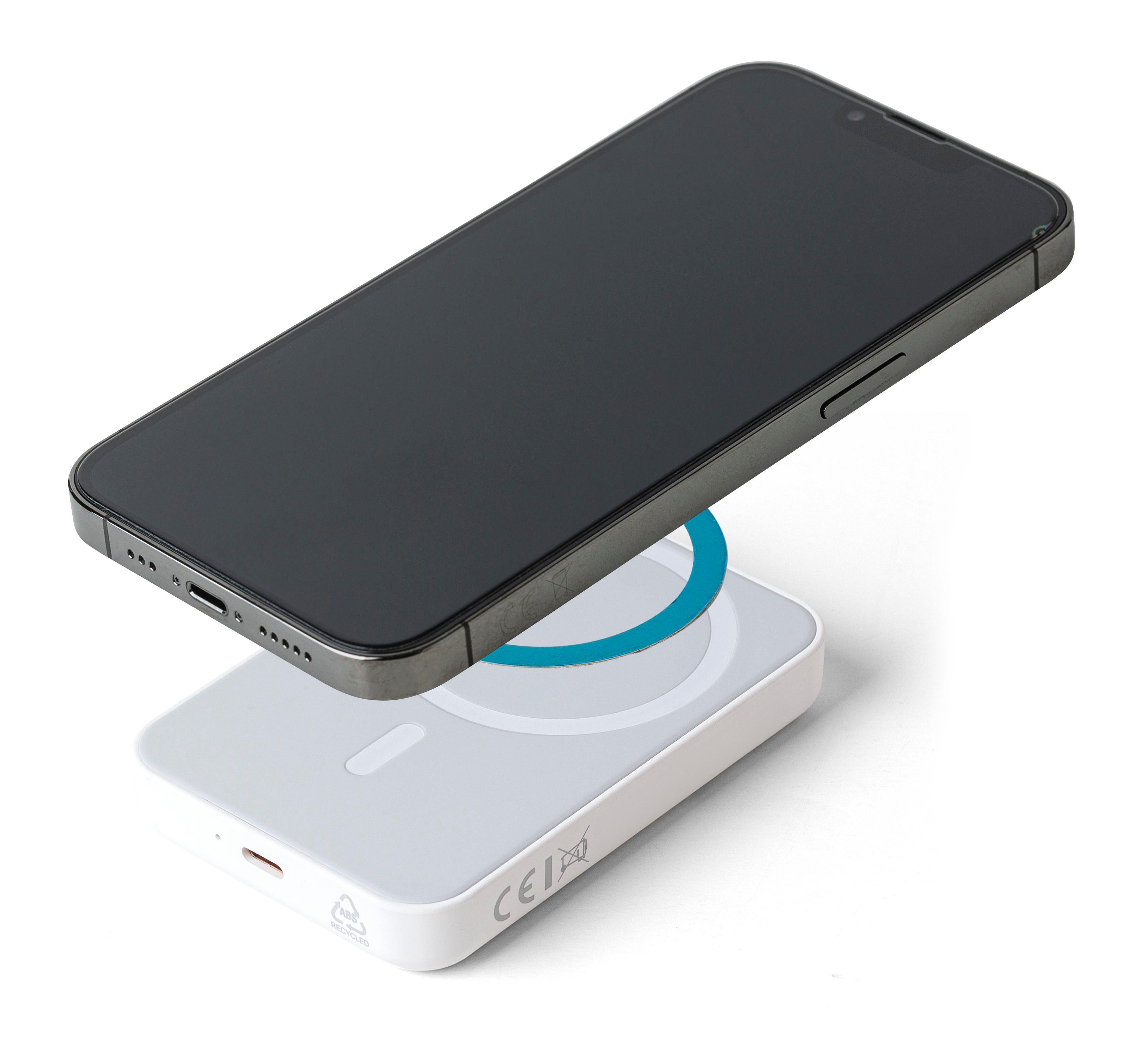 Powerbank mit kabellosem Ladegerät Miren | Recycelt | 5.000 mAh | MagSafe-kompatibel
