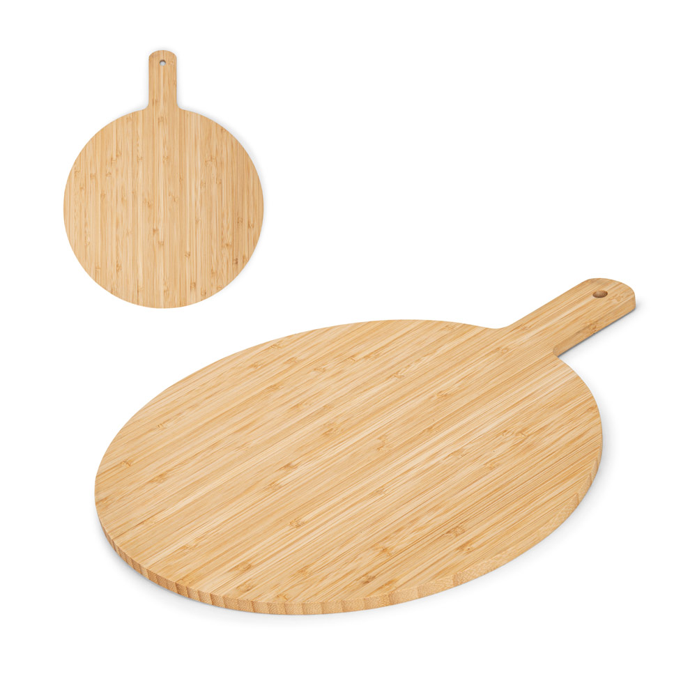 CHEESANO Rundes Servierbrett aus Bambus