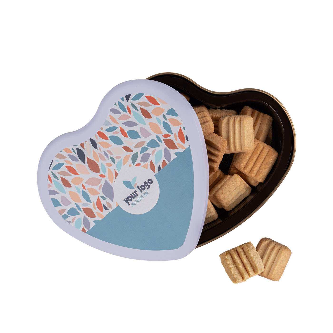 Kekse Mini Butter Kekse in einer Herzdose