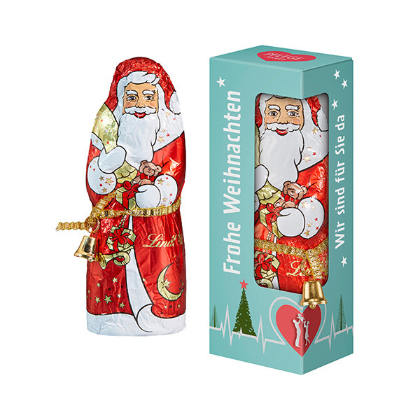 Lindt & Sprüngli Weihnachtsmann in Werbegeschenkbox