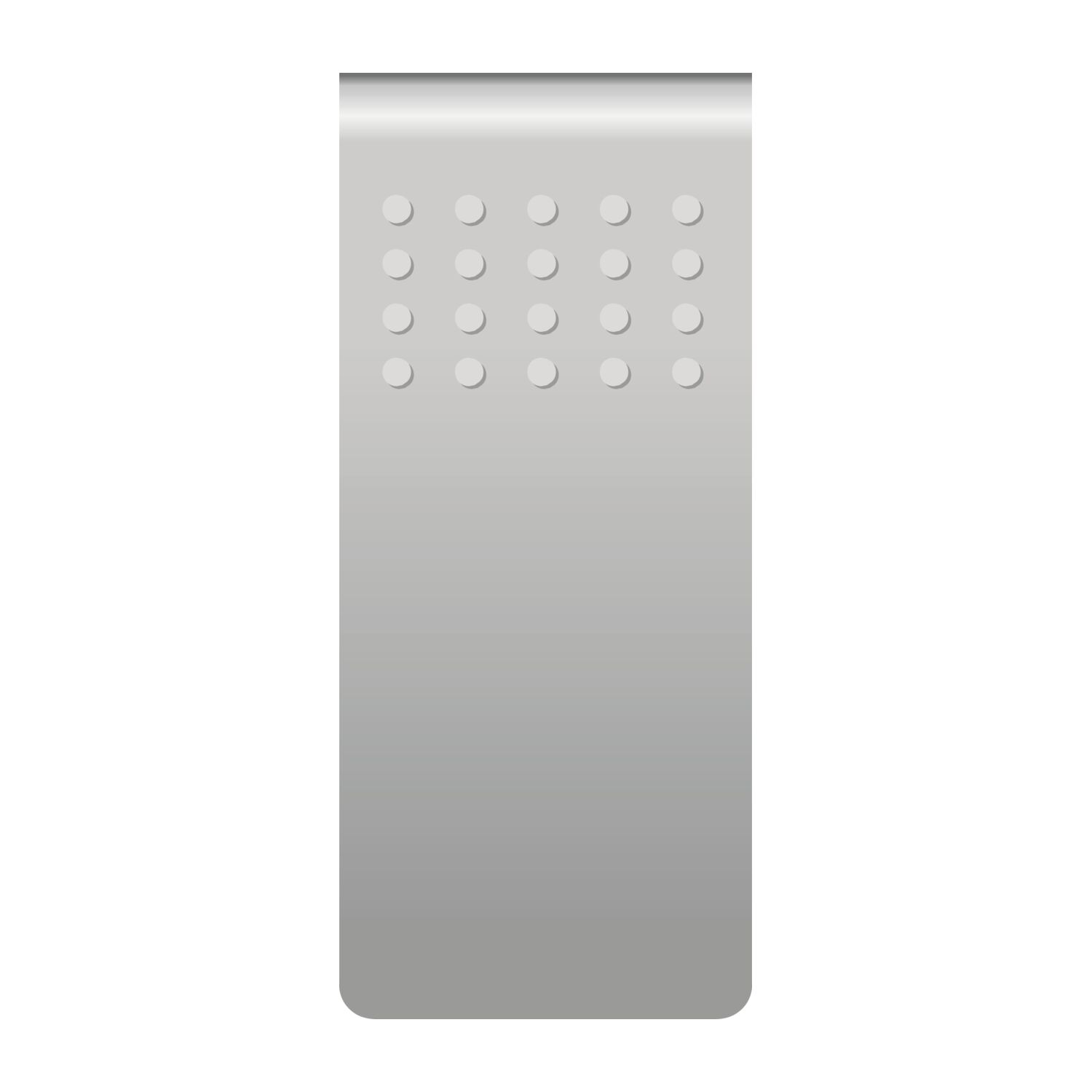 ROMINOX® Mehrweg-Büroklammer Straight Clip XL mit Noppen, idealer Mailingartikel für Dokumente, bis zu 35 Seiten Klemmkraft
