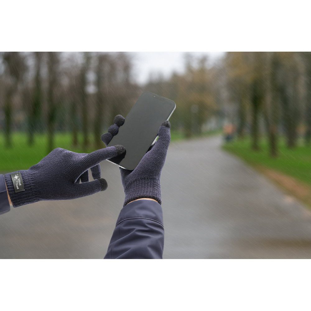 BURROW Handschuhe aus recyceltem Polyester (100% rPET), mit Tastspitzen