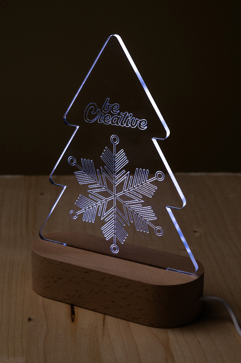Weihnachtsbaum LED-Lichttrophäe Woodify Xmas