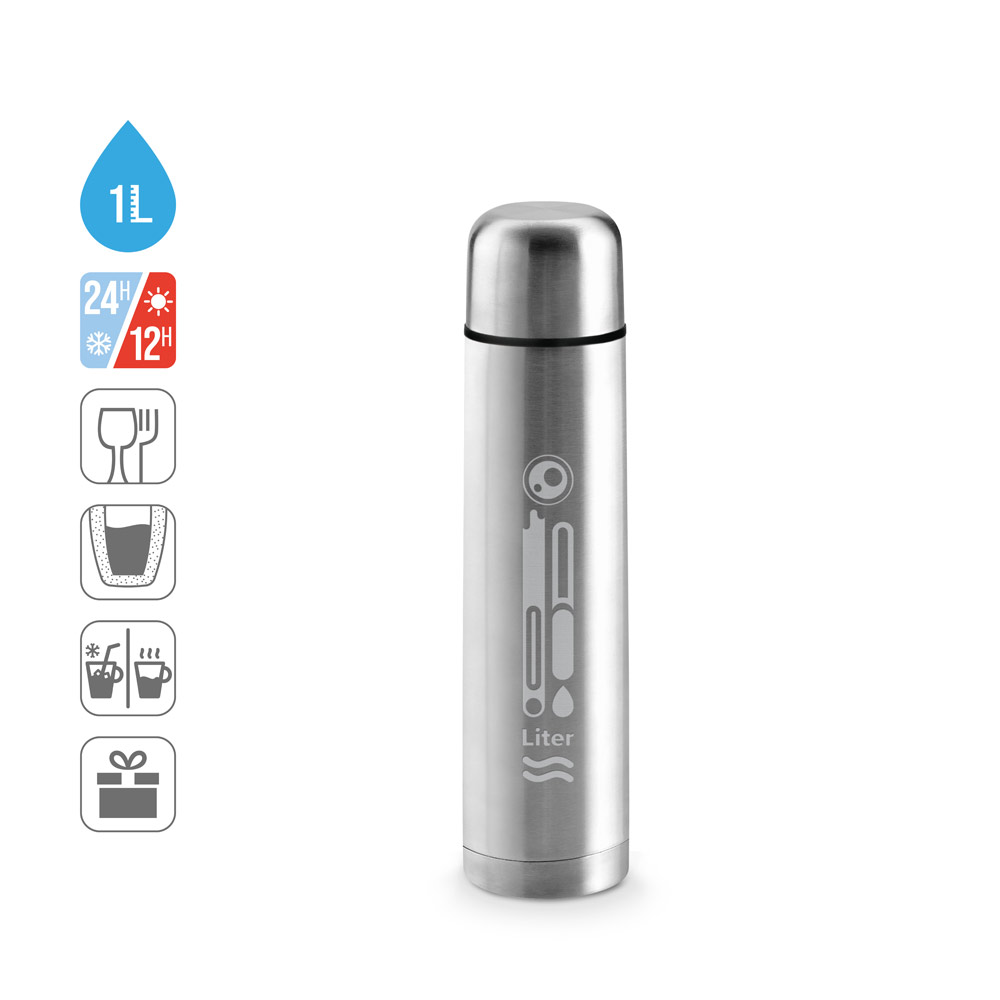 LITER Thermosflasche aus Edelstahl 1000 ml