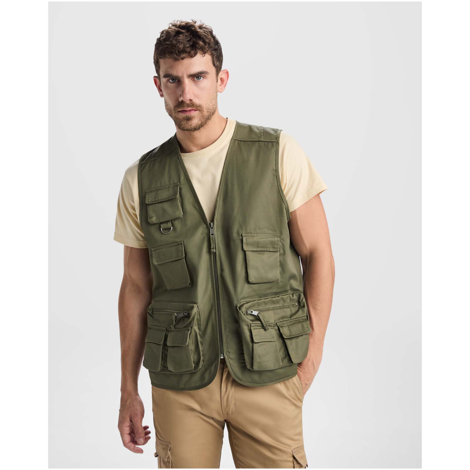 Venera Arbeitsweste mit V-Ausschnitt und mehreren Taschen, 200 g / m²
