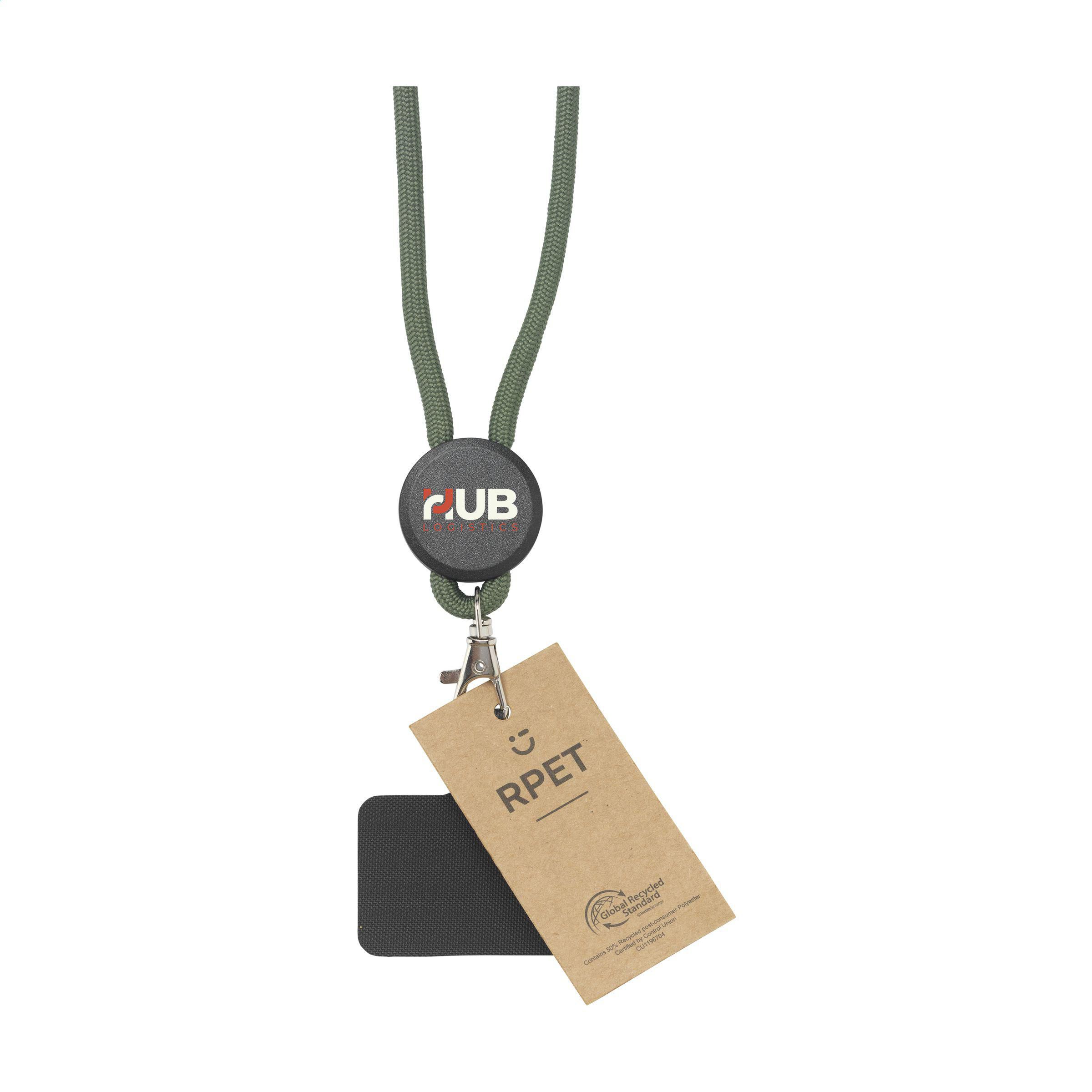 Lace Lanyard GRS RPET 0,5 cm Handy-Schlüsselband