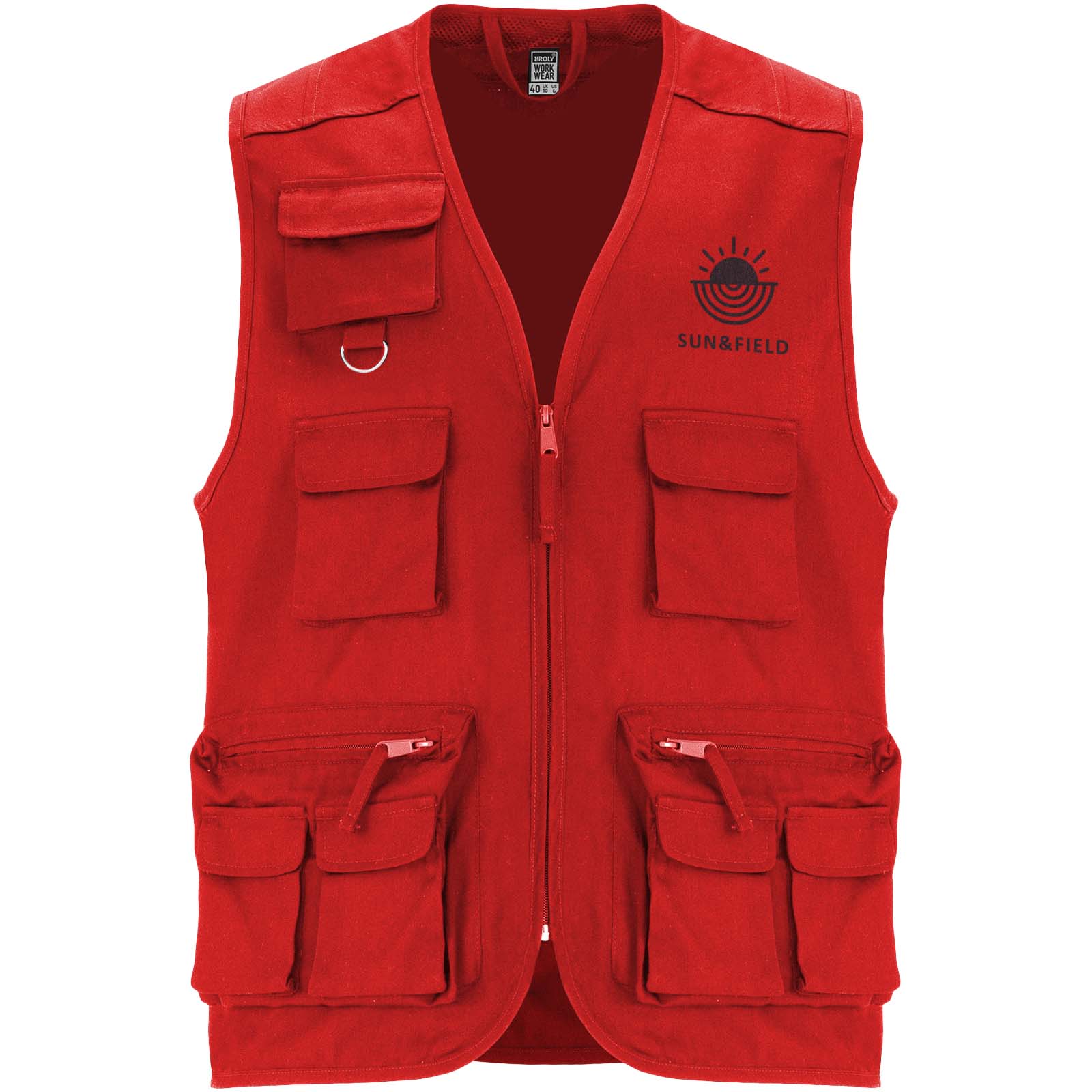 Venera Arbeitsweste mit V-Ausschnitt und mehreren Taschen, 200 g / m²
