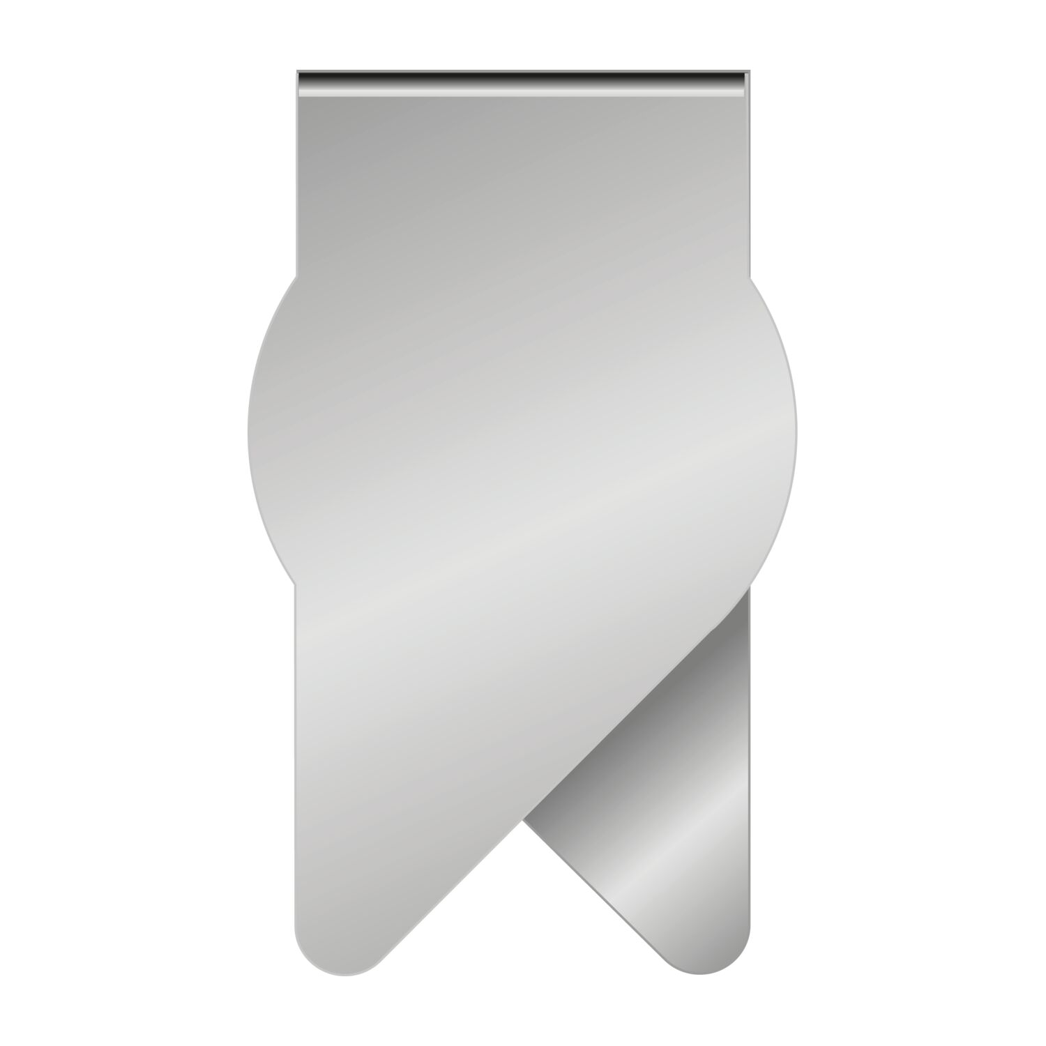 ROMINOX® Mehrweg-Büroklammer X Clip Variante E, idealer Mailingartikel für Dokumente, bis zu 12 Seiten Klemmkraft