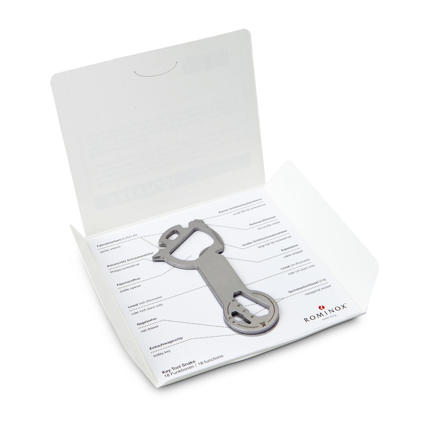 Geschenkartikel: ROMINOX® Key Tool Snake (19 Funktionen) im Motiv-Mäppchen Frohe Weihnachten