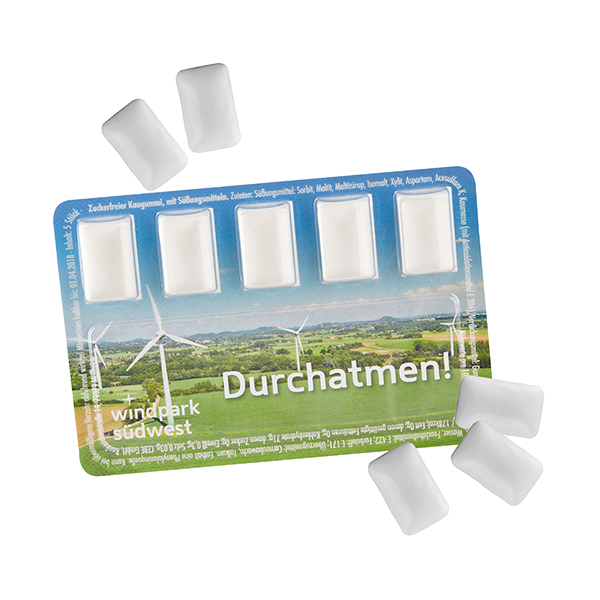 Smart Card mit zuckerfreien Kaugummi-Dragees Smart Card mit zuckerfreien Kaugummi-Dragees