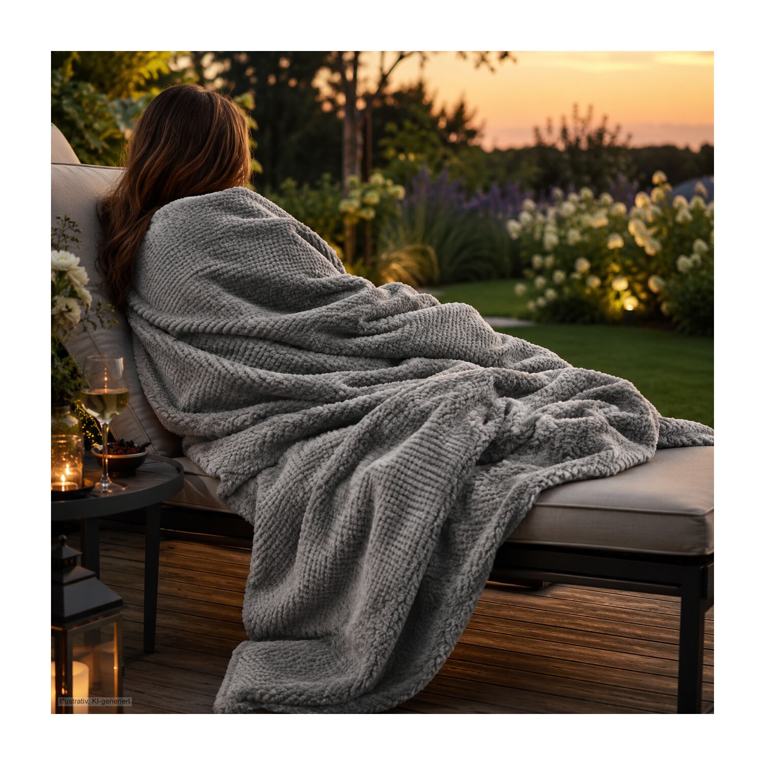XXL Decke Feel grau - 220 x 240 cm, 275 g / m²