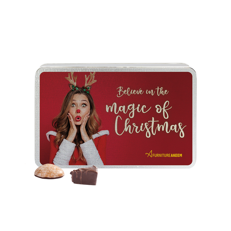 Geschenkdose aus Metall, Haeberlein-Metzger Lebkuchen-Mischung Geschenkdose aus Metall, Haeberlein-Metzger Lebkuchen-Mischung