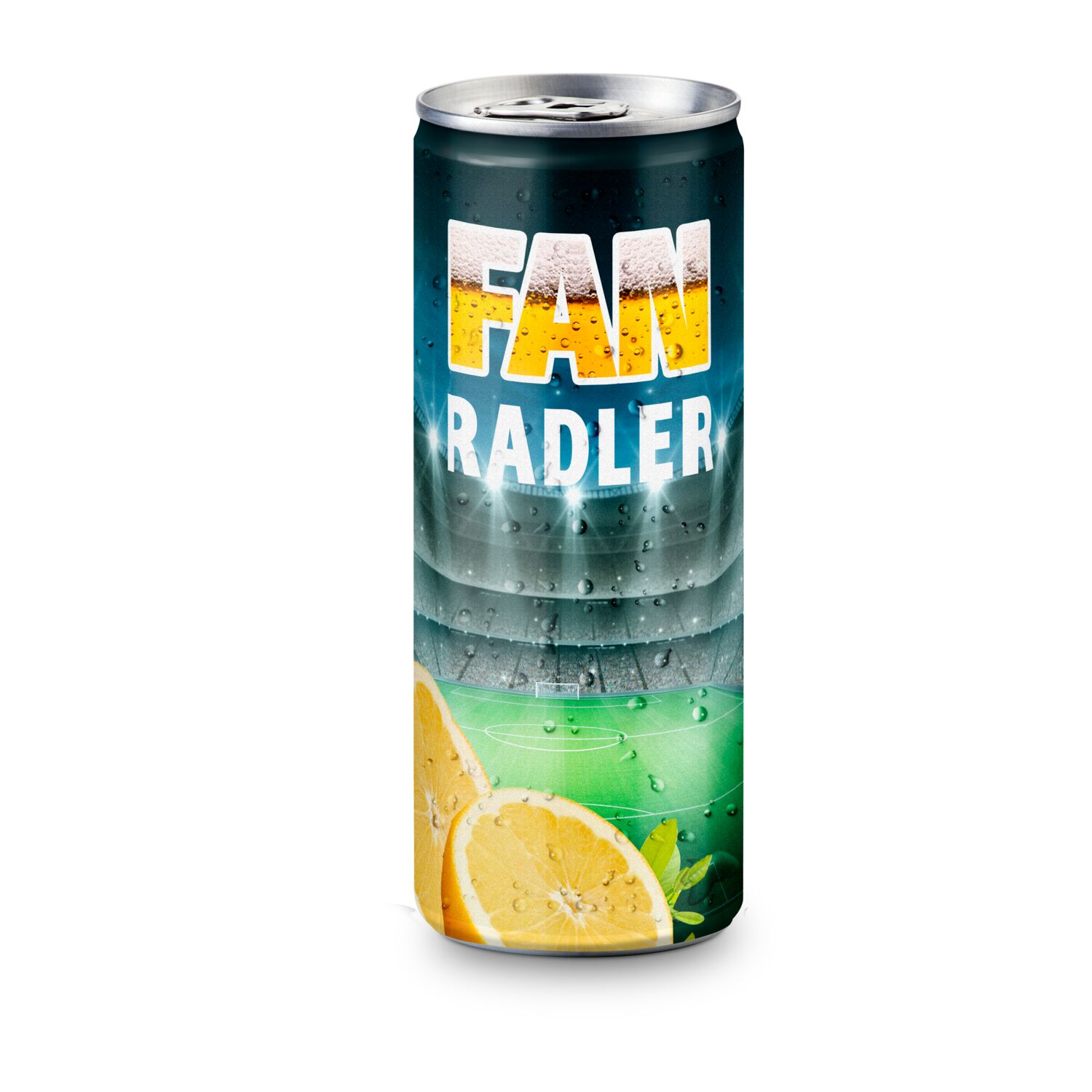 Radler - Mischgetränk aus Bier und Zitronenlimonade, spritzig und frisch - Fullbody-Etikett Soft-Touch, 250 ml