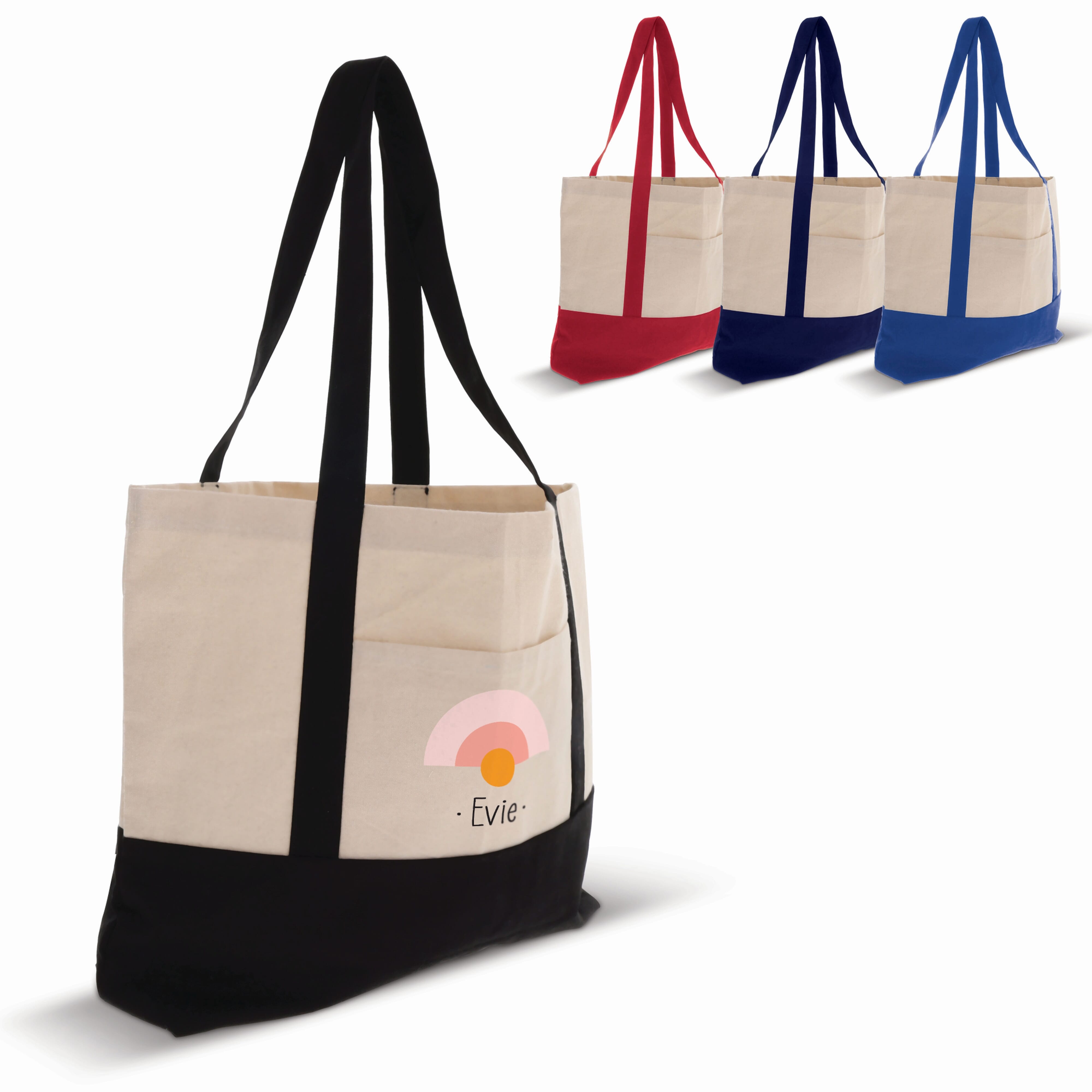 Strandtasche Baumwollsegeltuch OEKO-TEX® 280g / m² 42 x 10 x 30cm