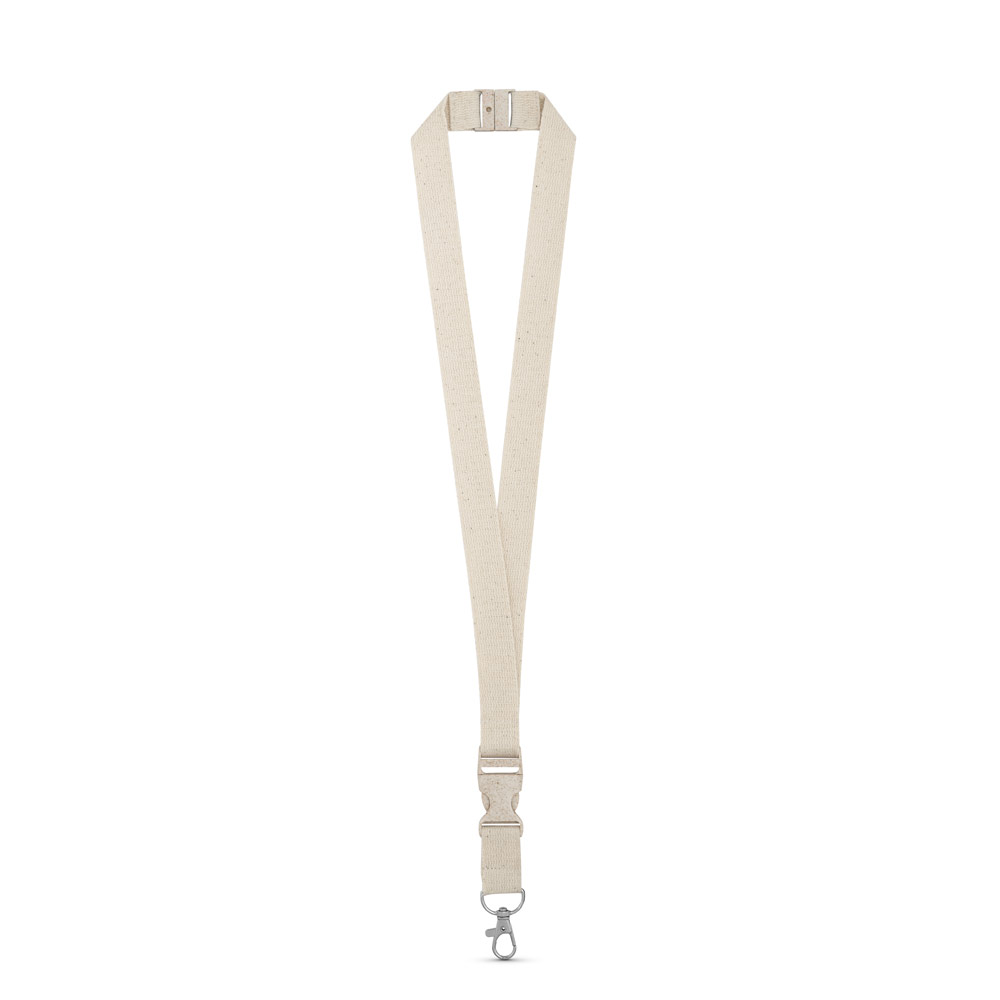 BALLINA Lanyard aus 100% Baumwolle mit Metallkarabiner