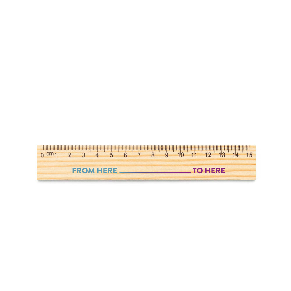 WESLEY 15 Lineal aus Kiefernholz mit 15 cm Skala