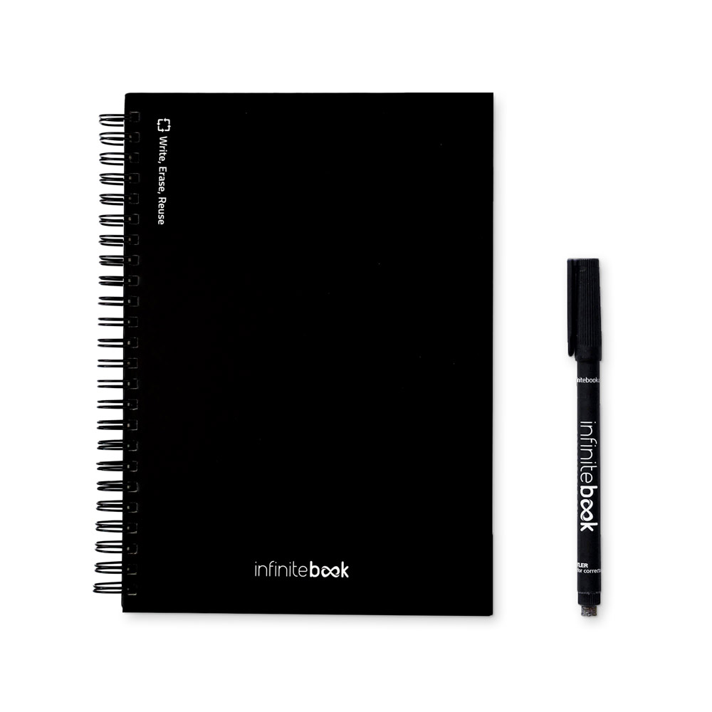 STARTER KIT INFINITEBOOK A5 Kit bestehend aus einem "Infinitebook", Reinigungsset, Marker und Markerhalter