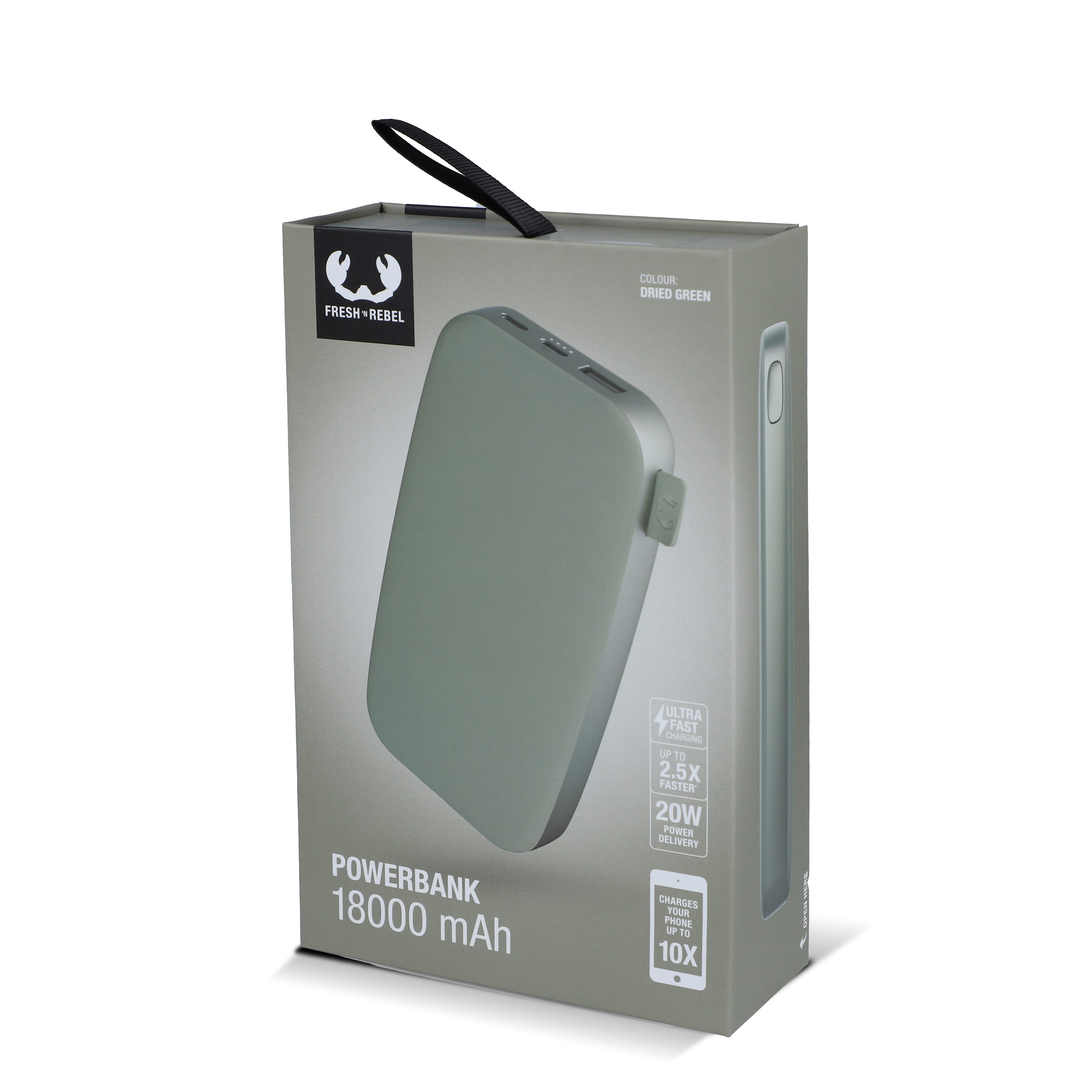 Fresh 'n Rebel Powerbank 18000mAh USB-C Fast Charging 20W